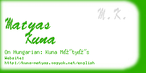 matyas kuna business card